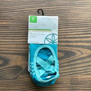 Gaiam Yoga Barre Socks - Non Slip Sticky Toe Grip 2 pairs NWT